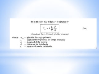 Ecuación de darcy weisbach