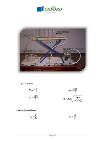 Página 52
2.2.4 Cálculos
Calculo de velocidades
 