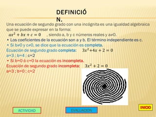 DEFINICIÓ
            N.




ACTIVIDAD       EVALUACION
 
