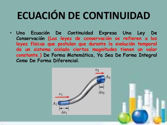 Ecuacion de continuidad