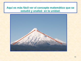 Aquí es más fácil ver el concepto matemático que se
          estudió y analizó en la unidad.




                                                      11
 