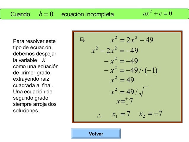 Ecuacion De Segundo Grado