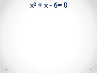Ecuacion de segundo grado factorizacion