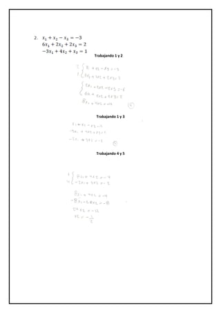 Trabajando 1 y 2
Trabajando 1 y 3
Trabajando 4 y 5
 