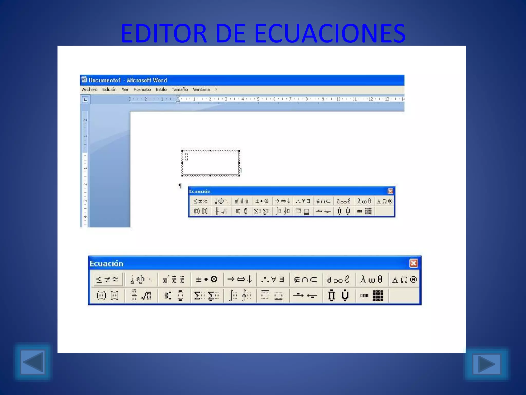EDITOR DE ECUACIONES
 