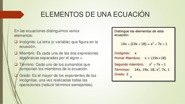 Ecuaciones
