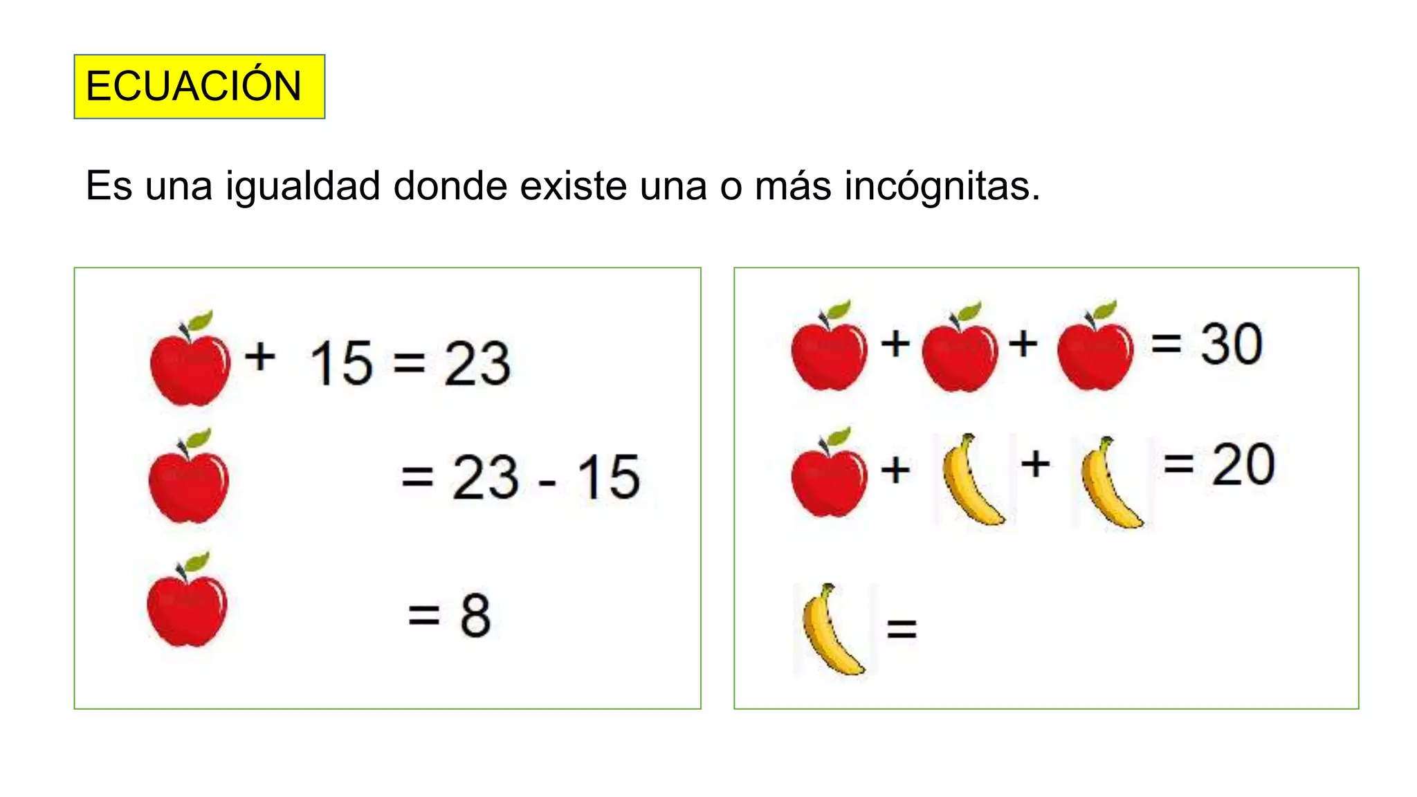 ECUACIONES PARA NIÑOS | PPTX