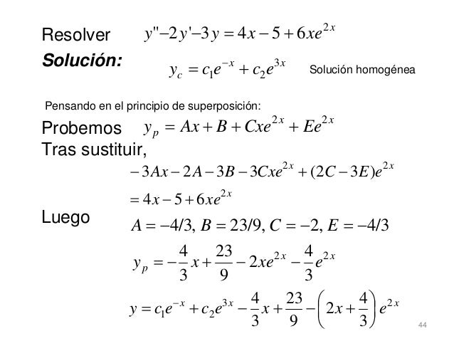 Ecuaciones diferencialesordensuperior