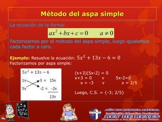 Ecuaciones cuadraticas | PPTX