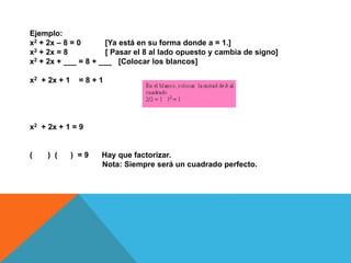 Ecuaciones cuadraticas | PPTX