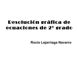 Resolución gráfica de ecuaciones de 2º grado Rocío Lejarriaga Navarro 