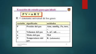 Ecuaciones de estado de gas ideal | PPTX
