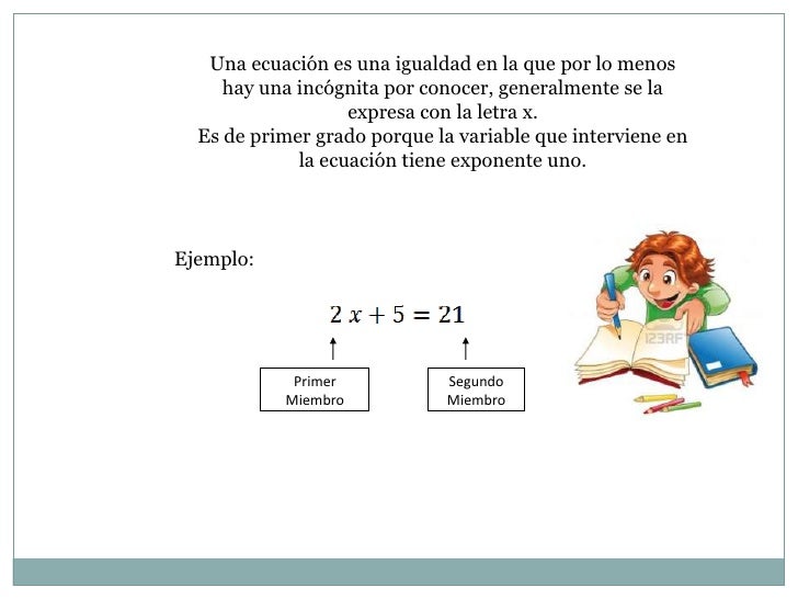 Ecuaciones de primer grado