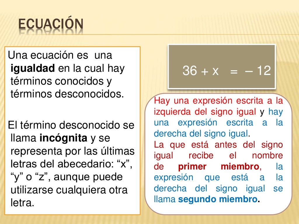 Ecuaciones de primer grado