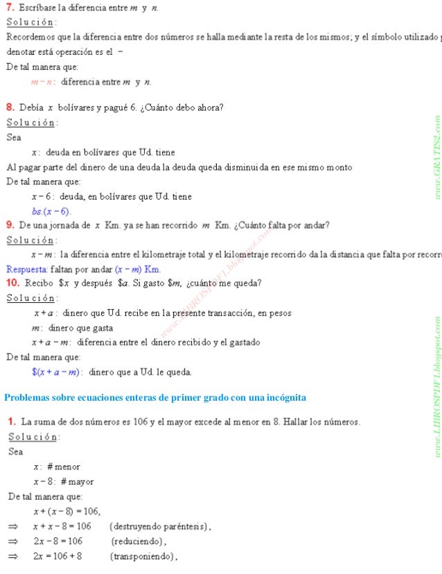 Problemas De Ecuaciones De 1er Grado Sudoodcredito