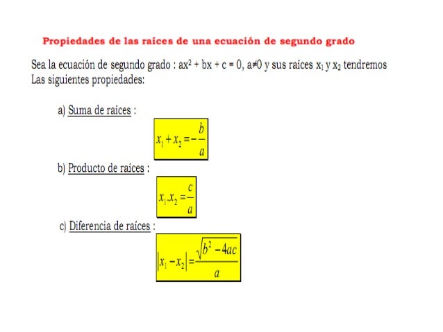 Ecuaciones De Segundo Grado