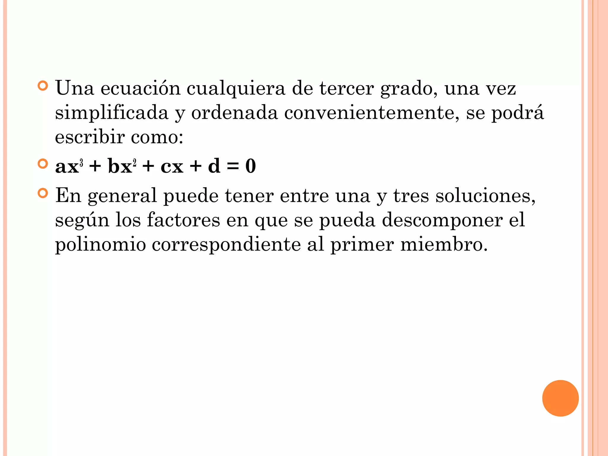 Ecuaciones de tercer grado PPT