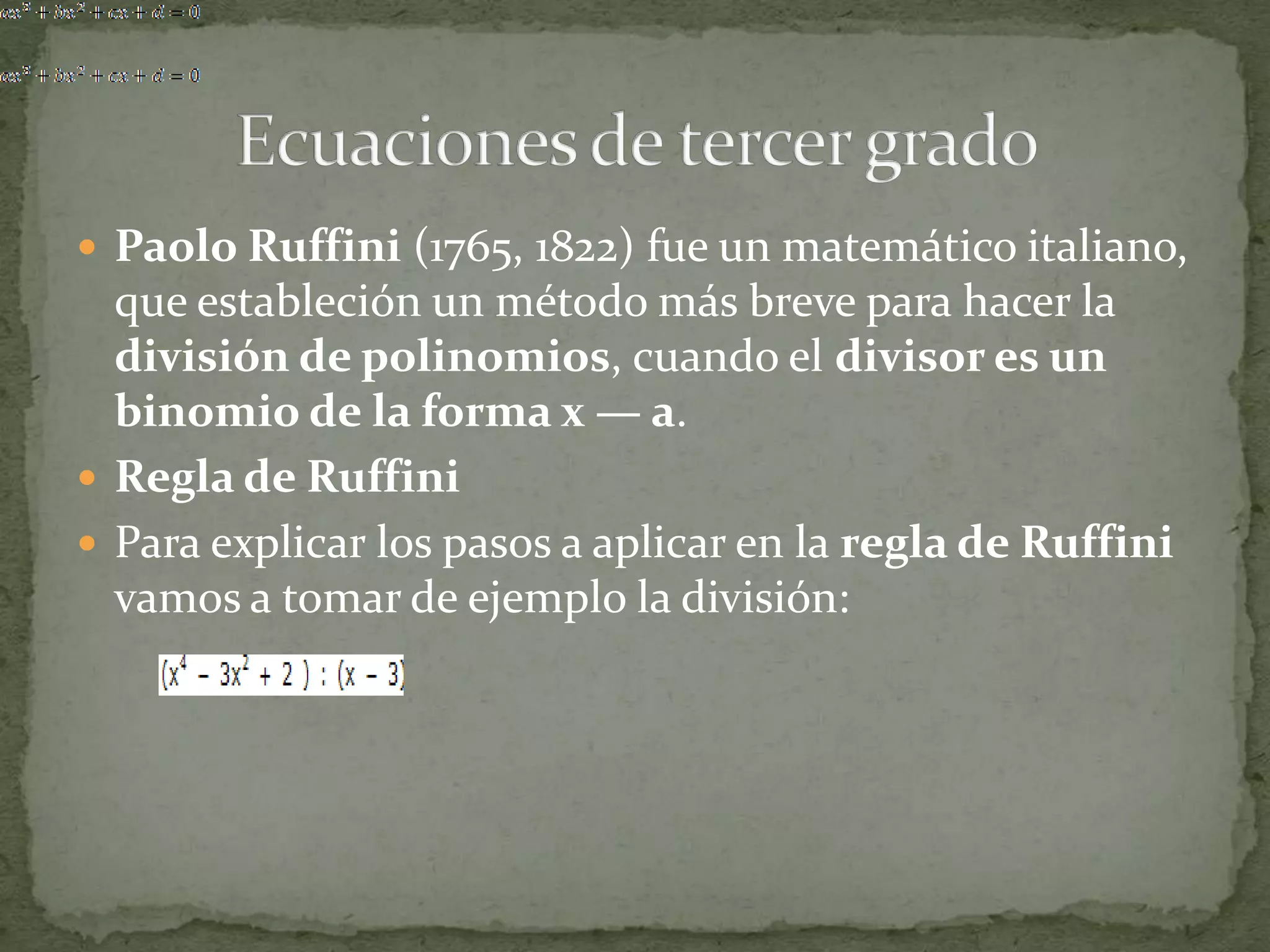 Ecuaciones de tercer grado PPT