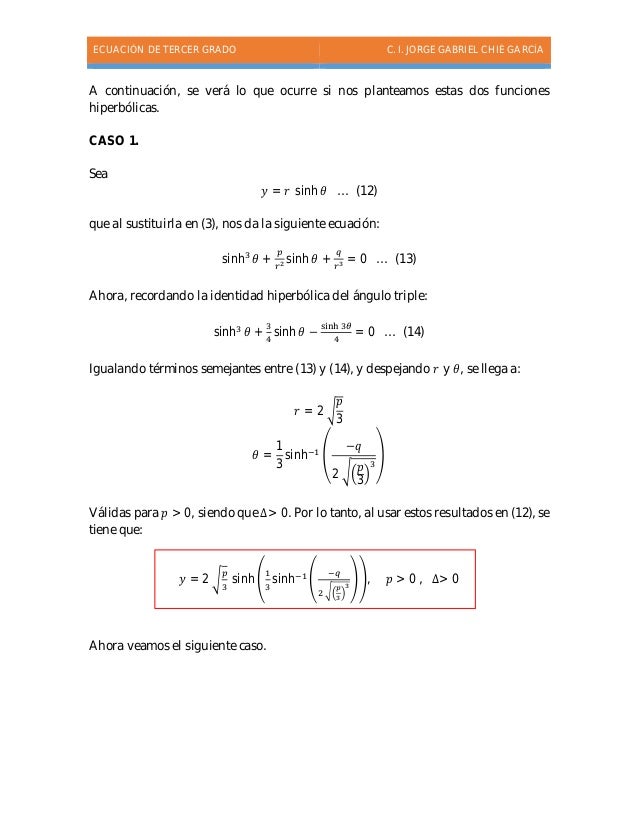 Ecuaciones de tercer grado