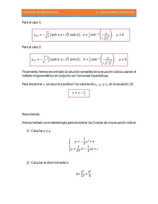 Ecuaciones De Tercer Grado