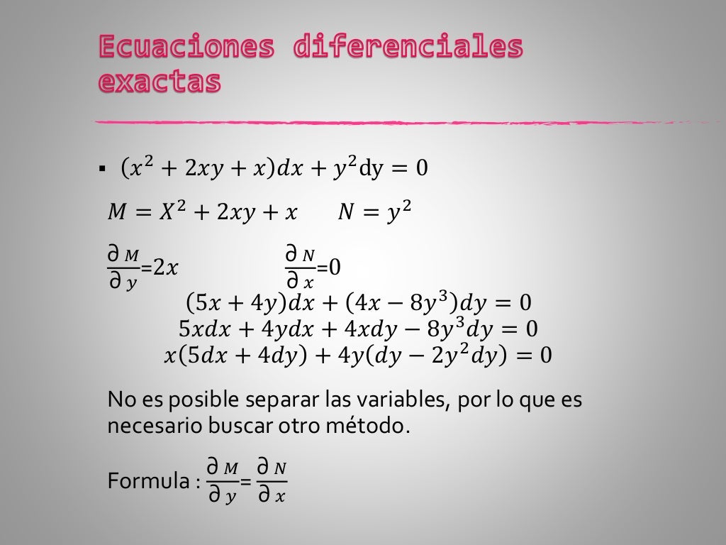 Ejemplos De Ecuaciones Diferenciales 9018
