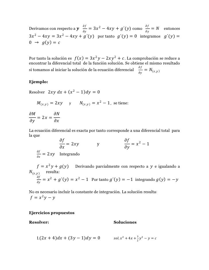 Ecuaciones Diferenciales Exactas