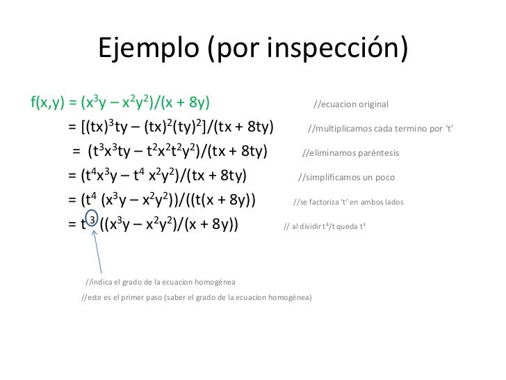 Ecuaciones diferenciales homogeneas