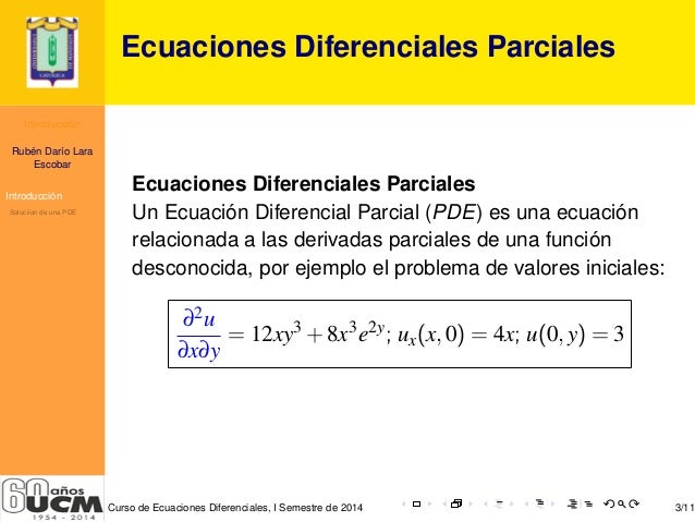 Ecuaciones diferenciales parciales