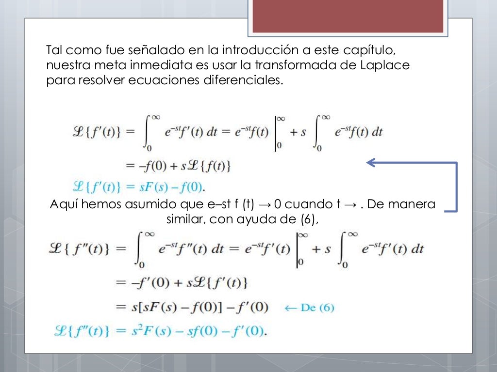 Ecuaciones diferenciales resueltas con transformada de laplace