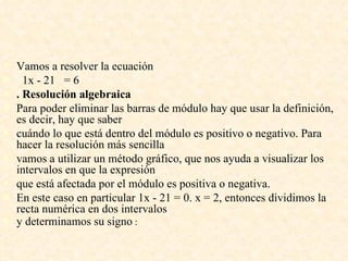 Ecuaciones e inecuaciones con modulo | PPT