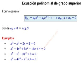 Ecuaciones polinomiales