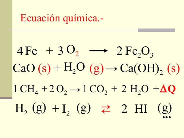 Ecuaciones químicas