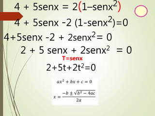 Senx2 Ecuaciones trigonometricas basicas | PPTX