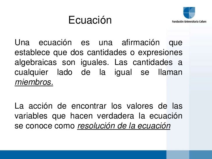 Ecuaciones y funciones