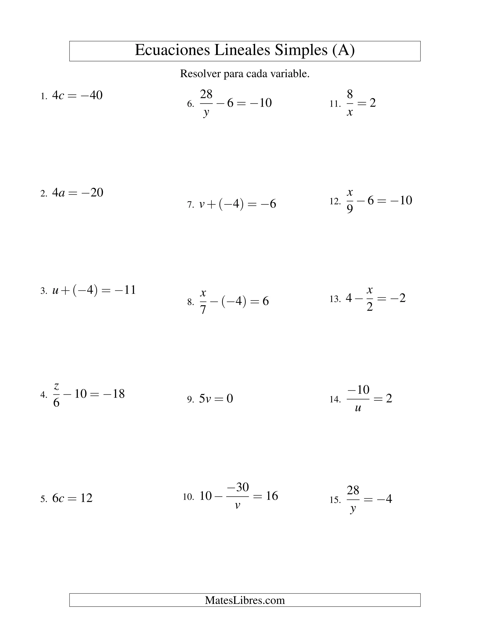 ecuacion-lineal-simple-pdf