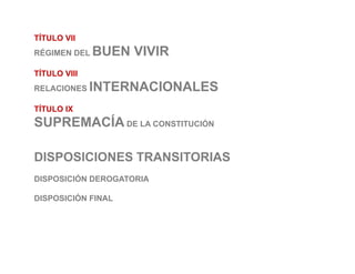 Ecuador nueva Constitucion 2008 