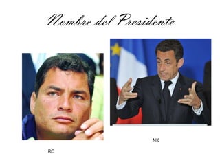 Nombre del PresidenteNKRC