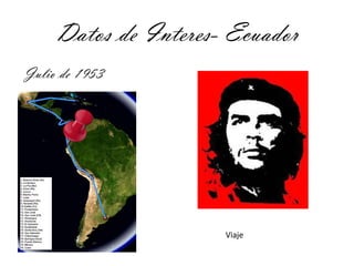 Datos de Interes- EcuadorJulio de 1953Viaje