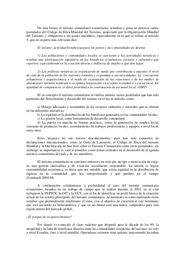 Ecuador Turismo Comunitario Como Marca Competitiva Del Pais Ecuador Turismo Comunitario Como Marca Competitiva Del Pais