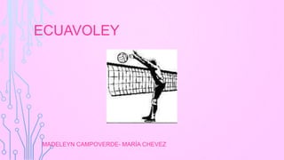 ECUAVOLEY

MADELEYN CAMPOVERDE- MARÍA CHEVEZ

 