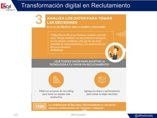 @alfredovela
Transformación digital en Reclutamiento
#ECYLempleo125
 