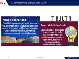 @alfredovela
10 competencias básicas para 2020
#ECYLempleo40
 