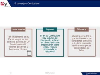 @alfredovela
12 consejos Curriculum
#ECYLempleo53
 