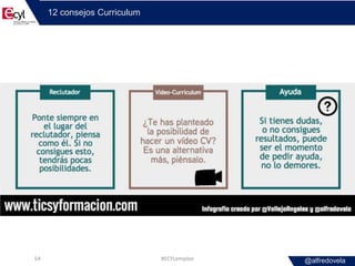 @alfredovela
12 consejos Curriculum
#ECYLempleo54
 