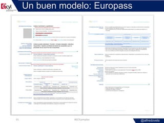 @alfredovela
Un buen modelo: Europass
#ECYLempleo55
 