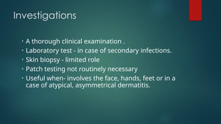 ECZEMA/Dermatitis what to do and what not? | PPTX