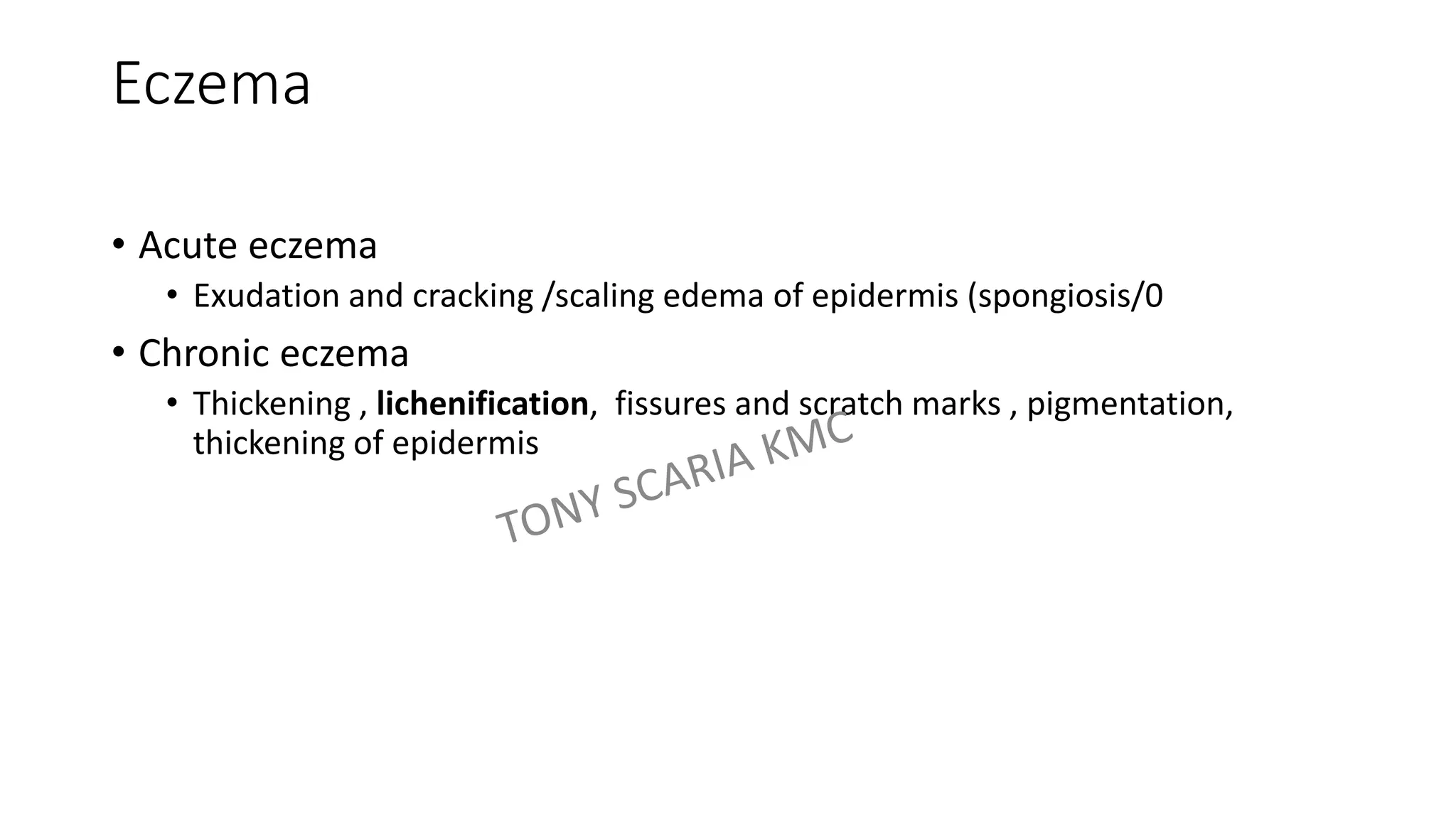 Eczema and dermatitis DERMATOLOGY | PDF