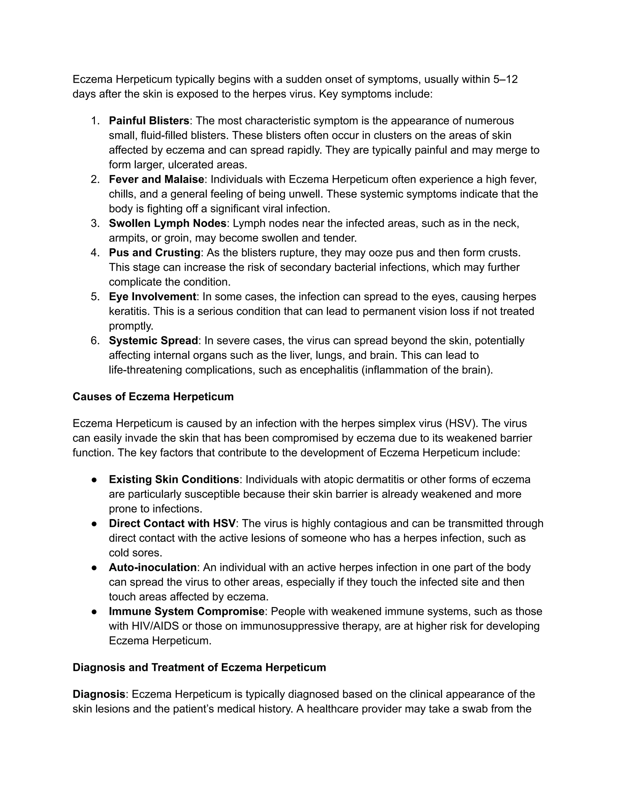 What Is Eczema Herpeticum? Its Symptoms, Causes, and Treatment PDF