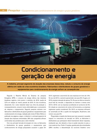 Pesquisa - Condicionamento e geração de energia