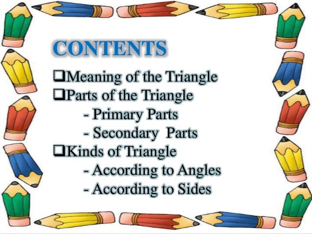 secondary parts of a triangle pdf